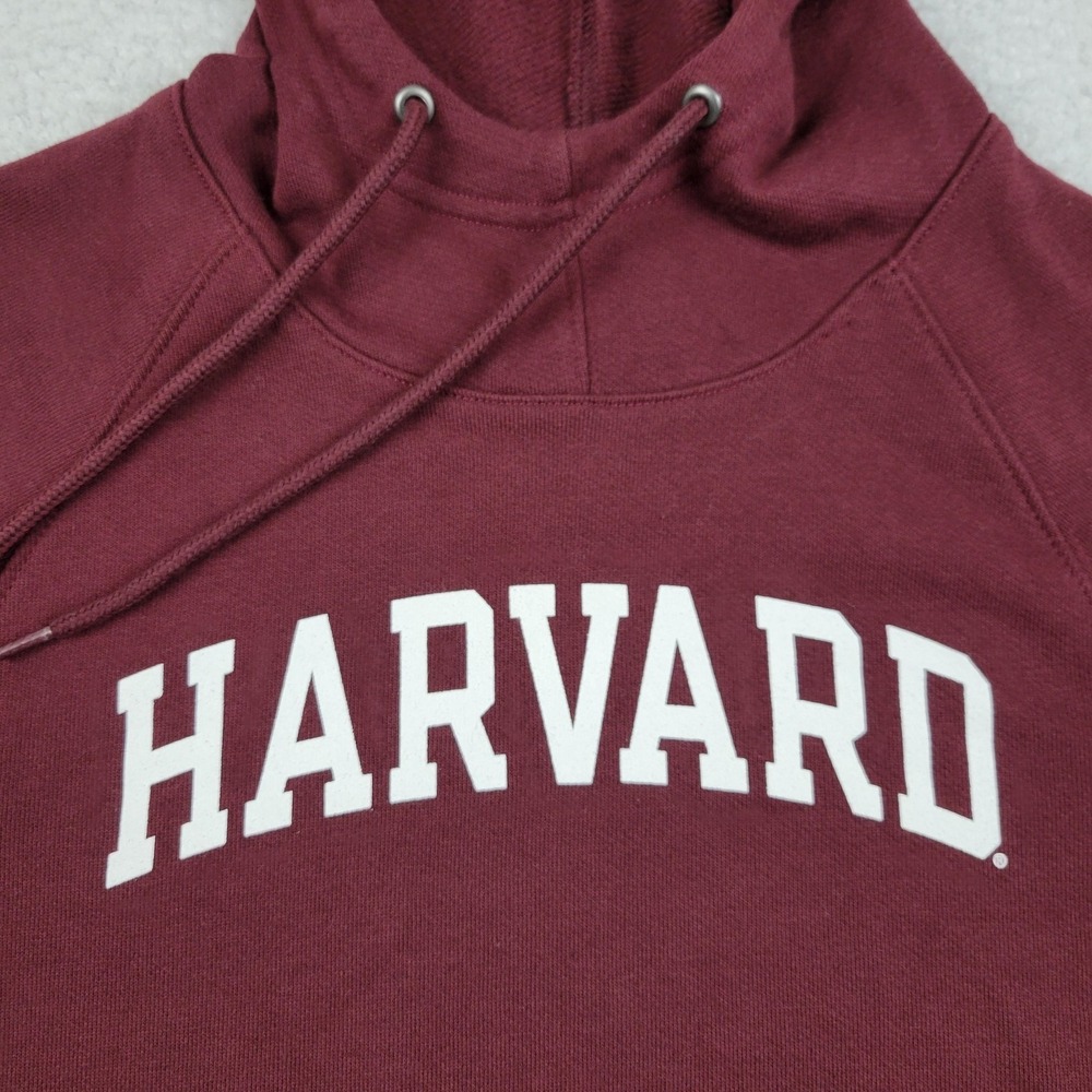 Harvard Hoodie‎ Mens Small Maroon Champion Pullover Sweatshirt College Spell Out